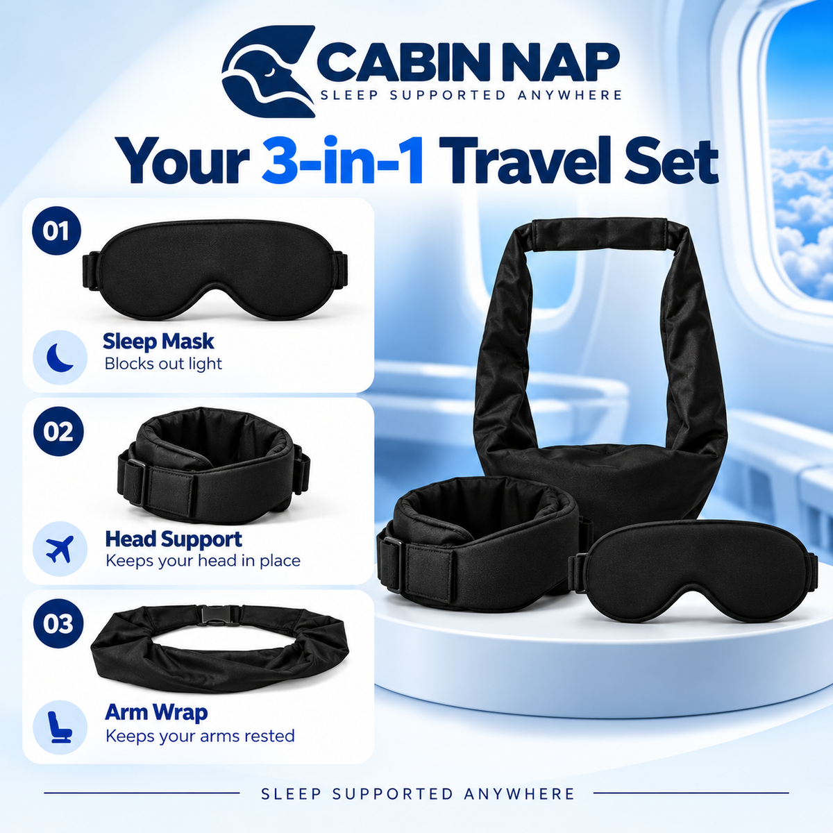 NapCabin™ 3-in-1 Travel Sleep Wrap