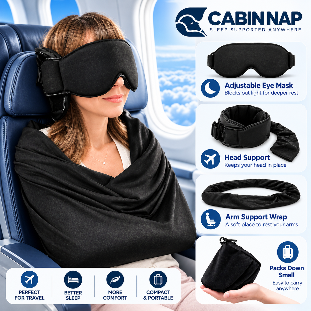 NapCabin™ 3-in-1 Travel Sleep Wrap